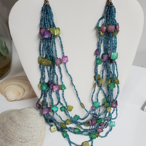 Hand Crafted Jewelry - Genuine ALL Shell Handmade layered necklace